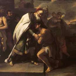 《浪子的寓言。被父亲送回家》卢卡·吉奥达诺(Luca Giordano)高清作品欣赏
