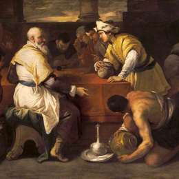 《浪子的寓言。接受他的部分》卢卡·吉奥达诺(Luca Giordano)高清作品欣赏