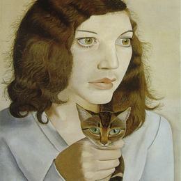 《带小猫的女孩》卢西安·弗洛伊德(Lucian Freud)高清作品欣赏