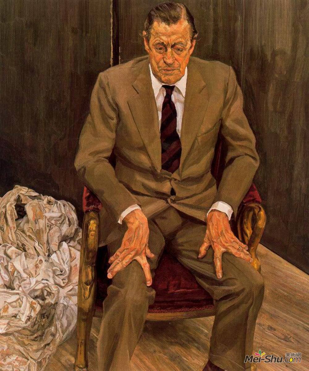 油画2857《坐在椅子上的人》卢西安·弗洛伊德(lucian freud)高清作品