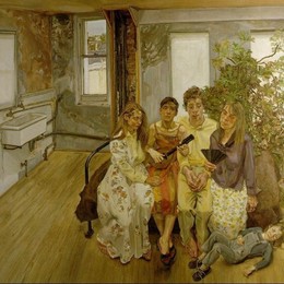 卢西安·弗洛伊德(Lucian Freud)高清作品:Large Interior W11 (after Watteau)