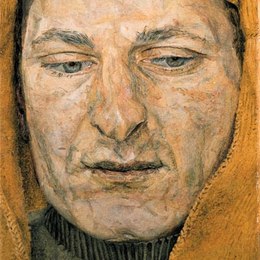 《戴头巾的人（也称为检察官）》卢西安·弗洛伊德(Lucian Freud)高清作品欣赏