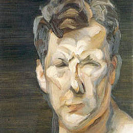 卢西安·弗洛伊德(Lucian Freud)高清作品:Mans Head, Small Portrait III (Self-Portrait)