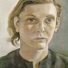 《穿着深色衣服的女孩》卢西安·弗洛伊德(Lucian Freud)高清作品欣赏