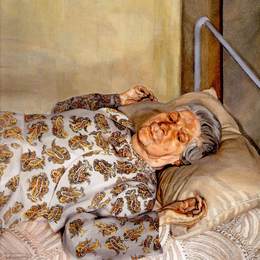 《画家的母亲在休息》卢西安·弗洛伊德(Lucian Freud)高清作品欣赏