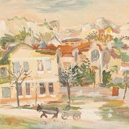 卢西恩·格里戈雷斯库(Lucian Grigorescu)高清作品:Bachik Houses and Hills