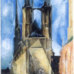 《哈雷市场教会》莱昂内尔·法宁格(Lyonel Feininger)高清作品欣赏