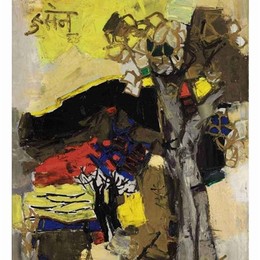 《黑山》胡森(M.F. Husain)高清作品欣赏