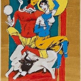 《无题》胡森(M.F. Husain)高清作品欣赏