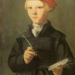《青年学者画像》迈尔顿·范·希姆斯柯克(Maerten van Heemskerck)高清作品欣赏