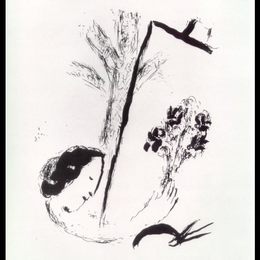 《手工花束》马克·夏加尔(Marc Chagall)高清作品欣赏