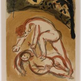 《该隐与亚伯》马克·夏加尔(Marc Chagall)高清作品欣赏