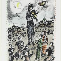 《广场音乐会》马克·夏加尔(Marc Chagall)高清作品欣赏