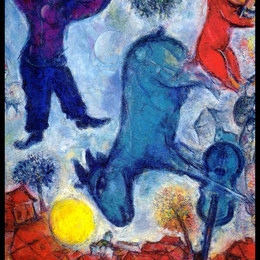 《维特伯斯克上的母牛》马克·夏加尔(Marc Chagall)高清作品欣赏