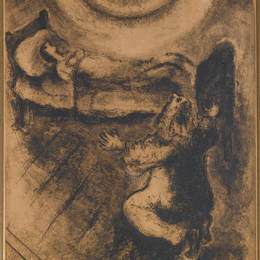 马克·夏加尔(Marc Chagall)高清作品:Elijah resurrects the son of the widow of Zarephath (I Kings