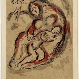 《沙漠中的夏甲》马克·夏加尔(Marc Chagall)高清作品欣赏