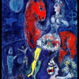 《红马女骑手》马克·夏加尔(Marc Chagall)高清作品欣赏