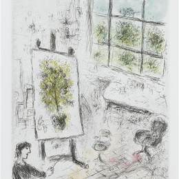 马克·夏加尔(Marc Chagall)高清作品:Illustration for Louis Aragons work &amp;ampquotOne w