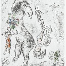 马克·夏加尔(Marc Chagall)高清作品:Illustration for Louis Aragons work &amp;ampquotOne w