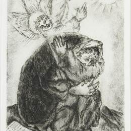 马克·夏加尔(Marc Chagall)高清作品:Isaiahs Prayer (Isaiah LXIV, 6 11)