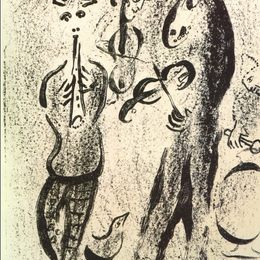 《巡回运动员》马克·夏加尔(Marc Chagall)高清作品欣赏