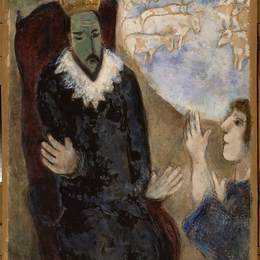 马克·夏加尔(Marc Chagall)高清作品:Joseph explains the dreams of Pharaoh (Genesis XLI, 25 28 32