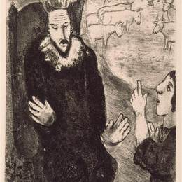 马克·夏加尔(Marc Chagall)高清作品:Joseph explains the dreams of Pharaoh (Genesis XLI, 25 28 32