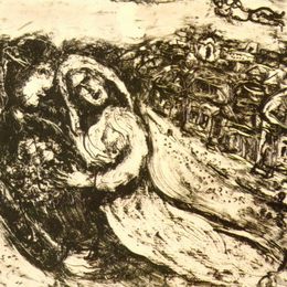 《恋人的天空》马克·夏加尔(Marc Chagall)高清作品欣赏