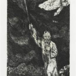 马克·夏加尔(Marc Chagall)高清作品:Moses spreads the darkness over Egypt (Exodus, IX, 21 23)