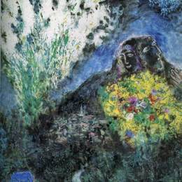 《靠近圣让内特》马克·夏加尔(Marc Chagall)高清作品欣赏