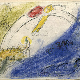 《诺亚和彩虹》马克·夏加尔(Marc Chagall)高清作品欣赏