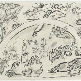 《诺亚和彩虹》马克·夏加尔(Marc Chagall)高清作品欣赏