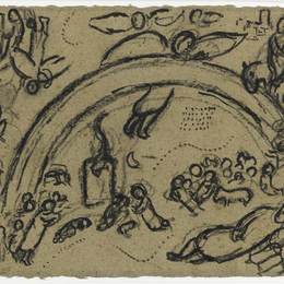 《诺亚和彩虹》马克·夏加尔(Marc Chagall)高清作品欣赏