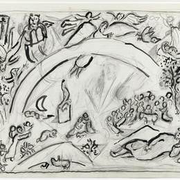 《诺亚和彩虹》马克·夏加尔(Marc Chagall)高清作品欣赏