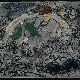 《诺亚和彩虹》马克·夏加尔(Marc Chagall)高清作品欣赏