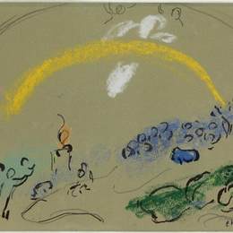 《诺亚和彩虹》马克·夏加尔(Marc Chagall)高清作品欣赏