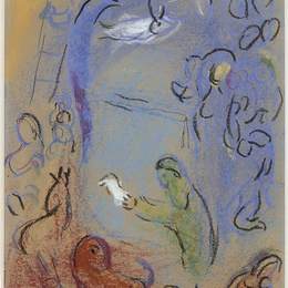 《诺亚方舟》马克·夏加尔(Marc Chagall)高清作品欣赏