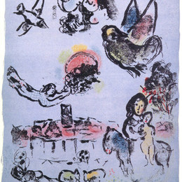 马克·夏加尔(Marc Chagall)高清作品:Nocturne at Vence