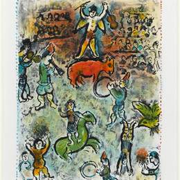 《马戏团游行》马克·夏加尔(Marc Chagall)高清作品欣赏