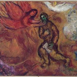 《先知以赛亚》马克·夏加尔(Marc Chagall)高清作品欣赏