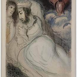 《莎拉和亚比米勒》马克·夏加尔(Marc Chagall)高清作品欣赏