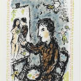 《演播室场景》马克·夏加尔(Marc Chagall)高清作品欣赏