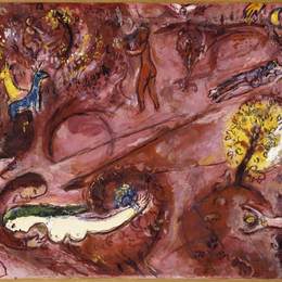 《歌曲之我》马克·夏加尔(Marc Chagall)高清作品欣赏