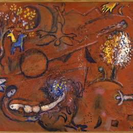 《歌曲之我》马克·夏加尔(Marc Chagall)高清作品欣赏