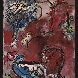 《歌曲之我》马克·夏加尔(Marc Chagall)高清作品欣赏