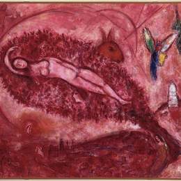 《歌曲之二》马克·夏加尔(Marc Chagall)高清作品欣赏