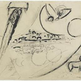 《歌曲之三》马克·夏加尔(Marc Chagall)高清作品欣赏