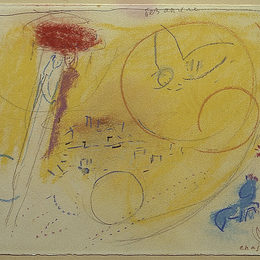 《歌曲之三》马克·夏加尔(Marc Chagall)高清作品欣赏