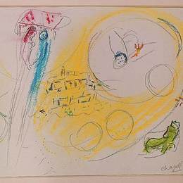 《歌曲之三》马克·夏加尔(Marc Chagall)高清作品欣赏