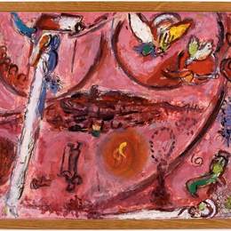 《歌曲之三》马克·夏加尔(Marc Chagall)高清作品欣赏